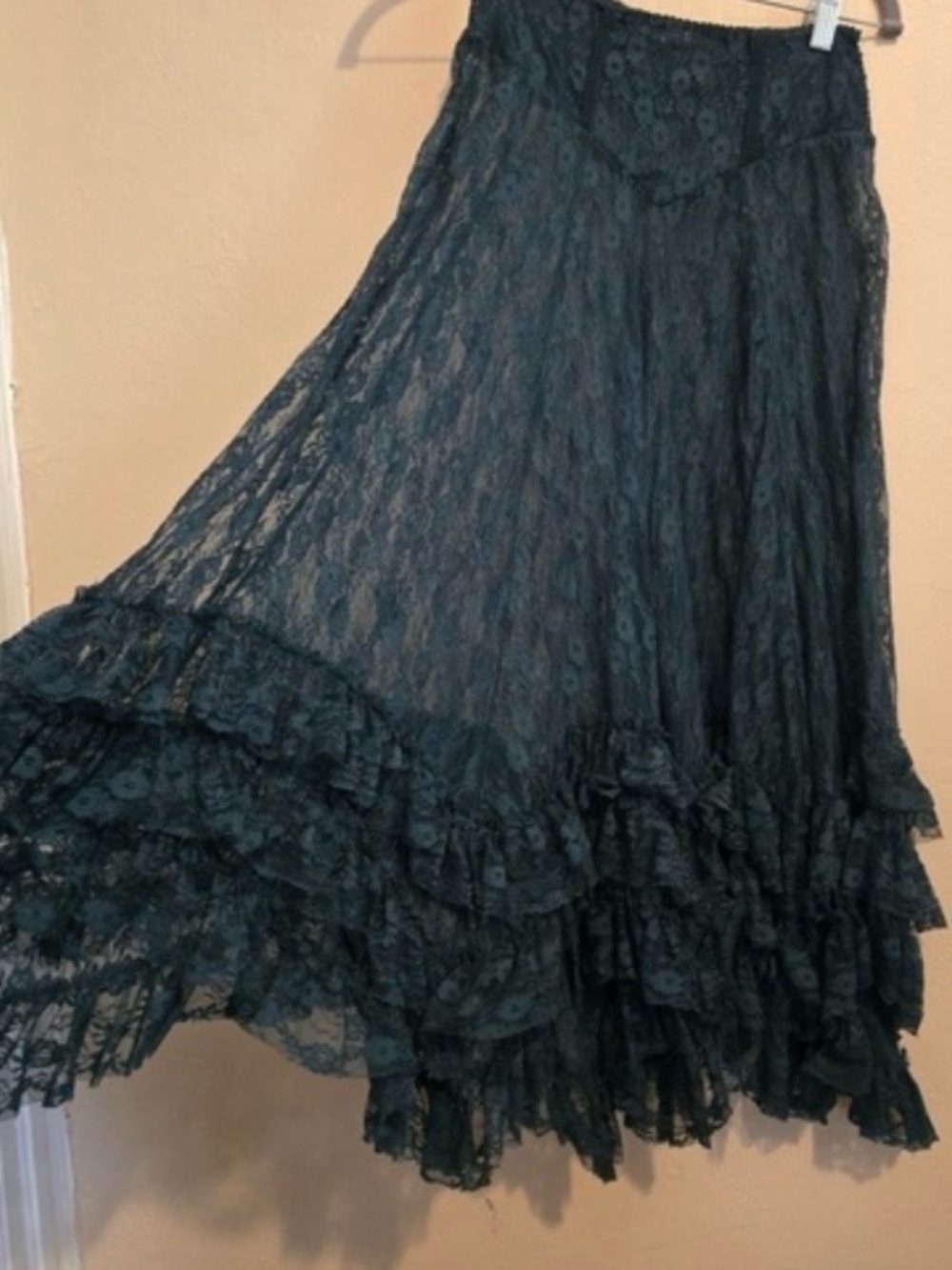 Free People Lace Tiered Maxi Skirt with matching Top